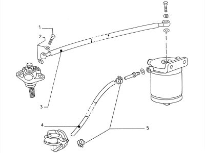 Filter pipe - Injection pump - A C pumpe pipe - Filter